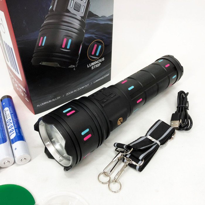 Ліхтар AK177-WHITE LASER LED PM60-TG, Топ-ліхтарик ліхтарик світлодіодний акумуляторний портативний