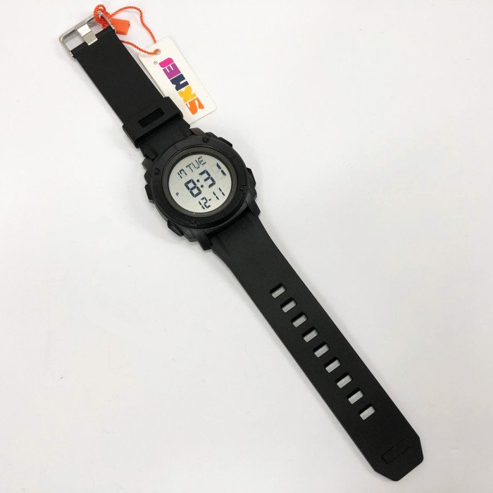 Годинник наручний чоловічий SKMEI 1853BKWT BLACK-WHITE, армійський годинник протиударний. Колір: чорний