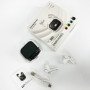 Бездротові вакуумні навушники TWS з дисплеєм LED, вологозахист IPx4 Bluetooth 5.4 з кейсом. Колір: білий