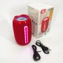Портативна Bluetooth-колонка TG653 USB з ремінцем, потужна переносна акустична колонка. Колір: червоний