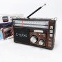 Радіоприймач портативне радіо Golon RX-381 акумуляторний ретро стовпчик usb sd mp3 fm. Колір: коричневий