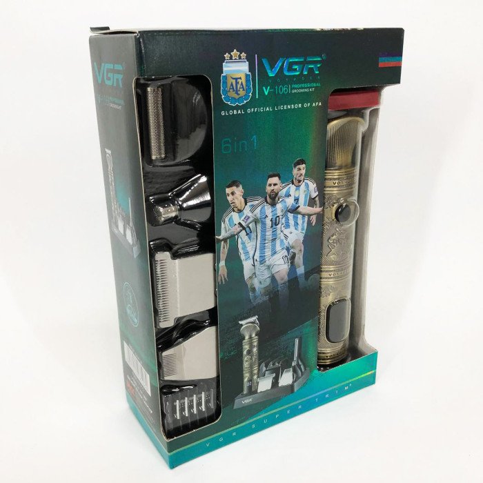 Професійний набір/машинка для стрижки волосся 6 в 1 VGR V-106, бритва триммер для бороди