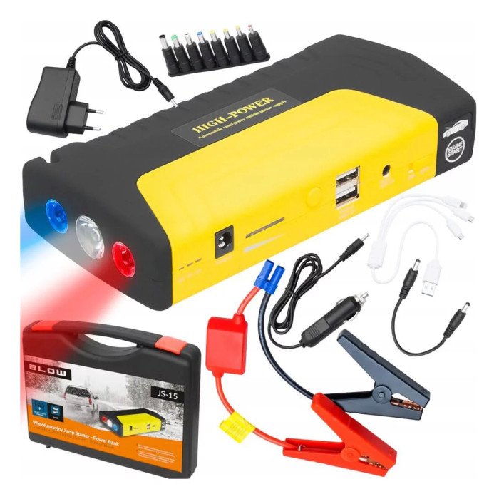 Пускозарядка з акумулятором 50800 mAh Пуско-зарядний пристрій з ліхтариком, Пусковий пристрій для акб