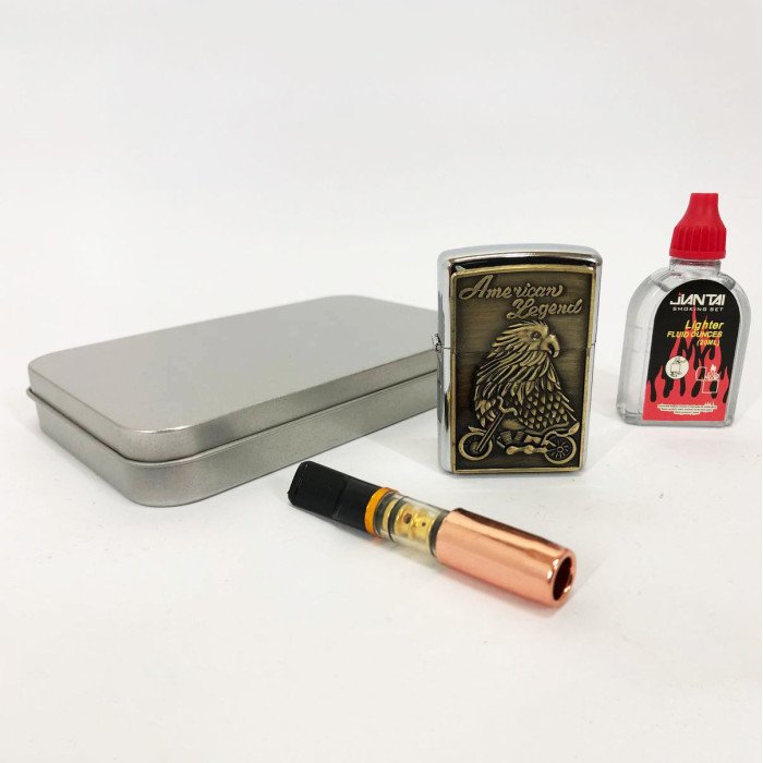 Запальничка бензинова в подарунковій коробці N5, запальничка вітрозахисна, запальничка бензин