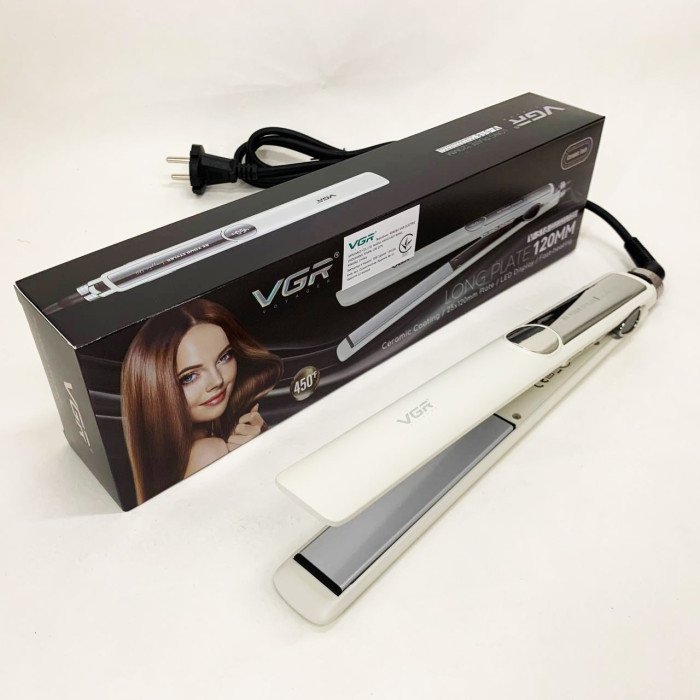 Плойка для волосся VGR V-518 WHITE випрямляч з керамічними пластинами