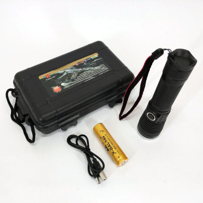 Тактичний ліхтар Police BL-A92-P50, сильний ліхтарик, світлодіодний ліхтарик ручний акумуляторний портативний