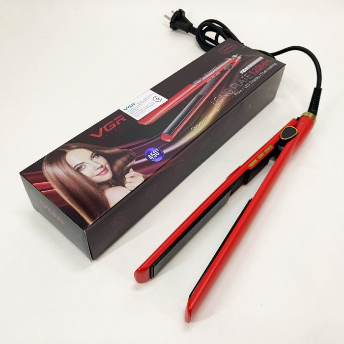 Плойка для волосся VGR V-518 RED випрямляч з керамічними пластинами