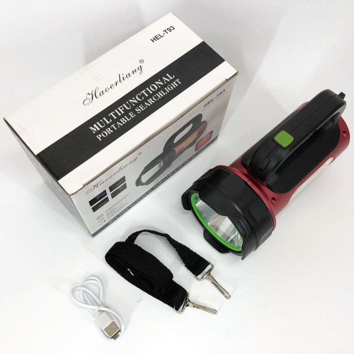 Ліхтар переносний кемпінг T93-LED+COB з функцією PowerBank, повербанк, сонячна батарея