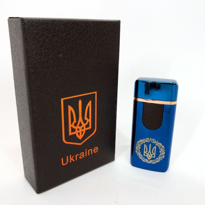 Електрична та газова запальничка Україна із USB-зарядкою HL-435, запальнички із зарядкою від usb. Колір: синій