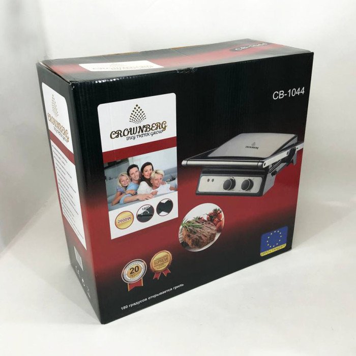 Контактний притискний електричний гриль Crownberg CB-1044 2000W