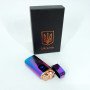Електрична та газова запальничка Україна з USB-зарядкою HL-432, Юсб запальничка. Колір: хамелеон