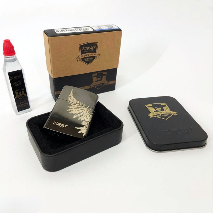 Запальничка бензинова Zorro HL-290, подарункова запальничка сувенірна, запальничка на день народження.