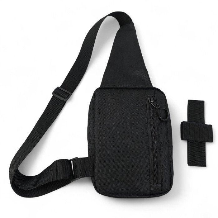 Тактична чоловіча сумка з кобурою Cordura 1000D – 6 кишень, чорна