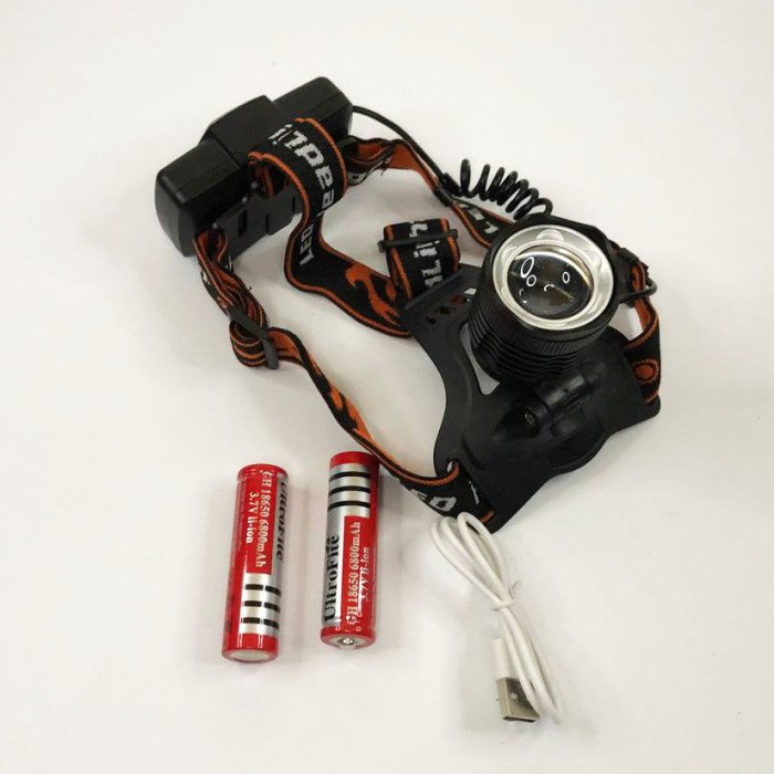 Ліхтар налобний Police BL-2189 T6 (MicroUSB), універсальний, з оптичним зумом, водонепроникний ліхтар