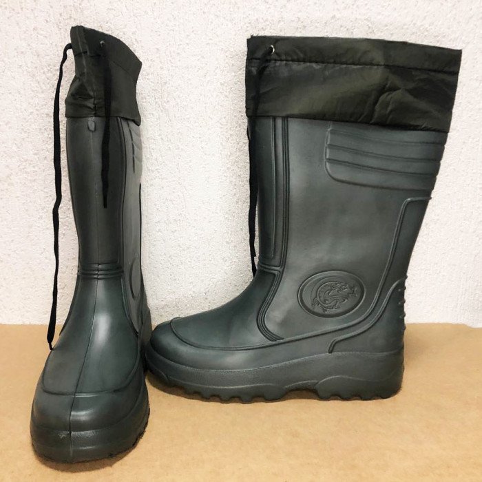 Чоботи чоловічі гумові утеплені високі з підв'язкою 43 розмір (28,5 см), чоботи зимовий утеплювач