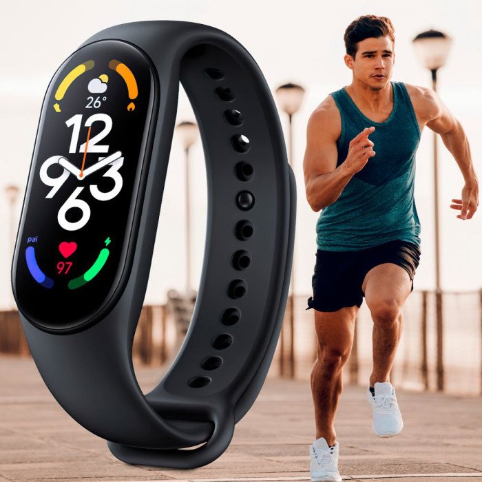 Фітнес браслет FitPro Smart Band M7 (смарт часи, пульсоксиметр, пульс). Колір: чорний