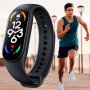 Фітнес браслет FitPro Smart Band M7 (смарт часи, пульсоксиметр, пульс). Колір: чорний