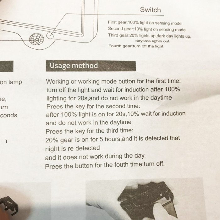 Сонячний світлодіодний настінний світильник з датчиком руху - YT-140