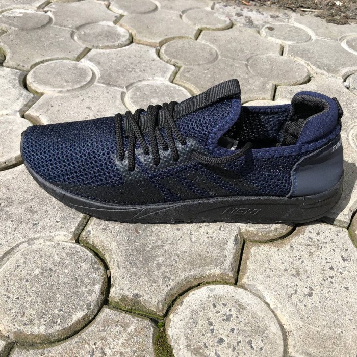 Текстильні кросовки сіткою 45 розмір. Спортивні кросівки чоловічі. Модель 92274. Колір: синій