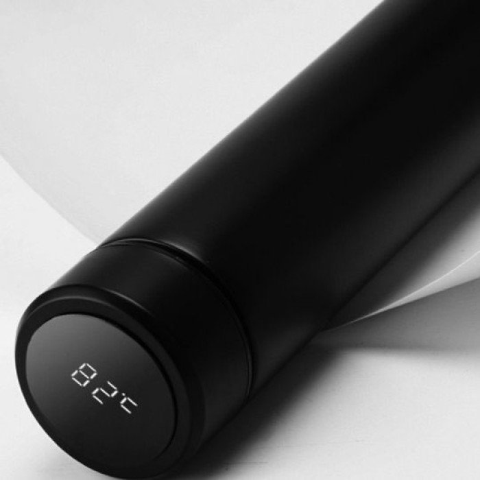 Термос UNIQUE UN-1006 500мл з датчиком температури, Термос з дисплеєм. Колір: чорний