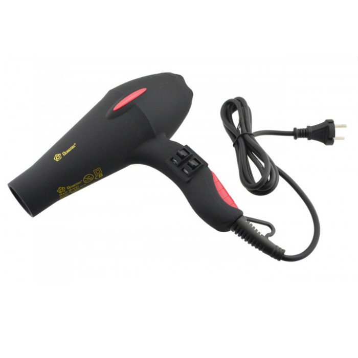 Професійний фен для волосся Domotec MS 0219 з дифузором 3000Вт чорний