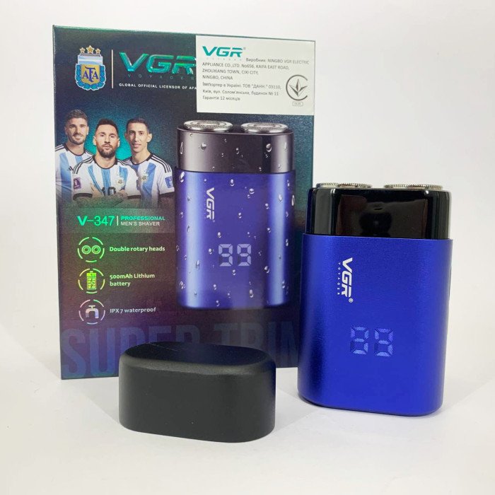 Електробритва VGR V-347. Колір: синій
