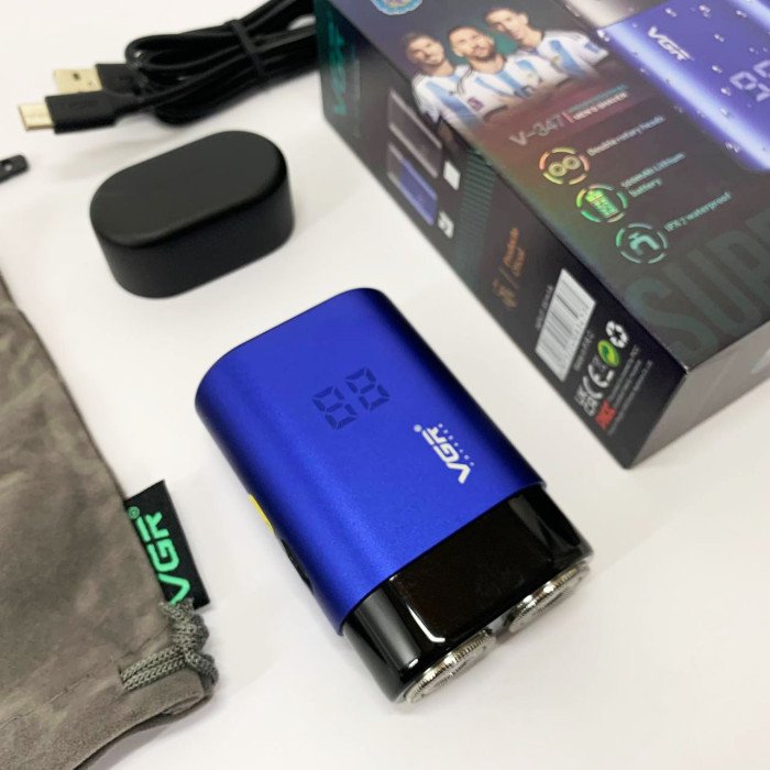 Електробритва VGR V-347. Колір: синій