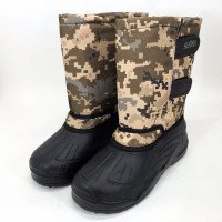 Чоботи чоловічі утеплені Розмір 44, чоловічі черевики, чоловічі гумові черевики. Колір: жовтий піксель