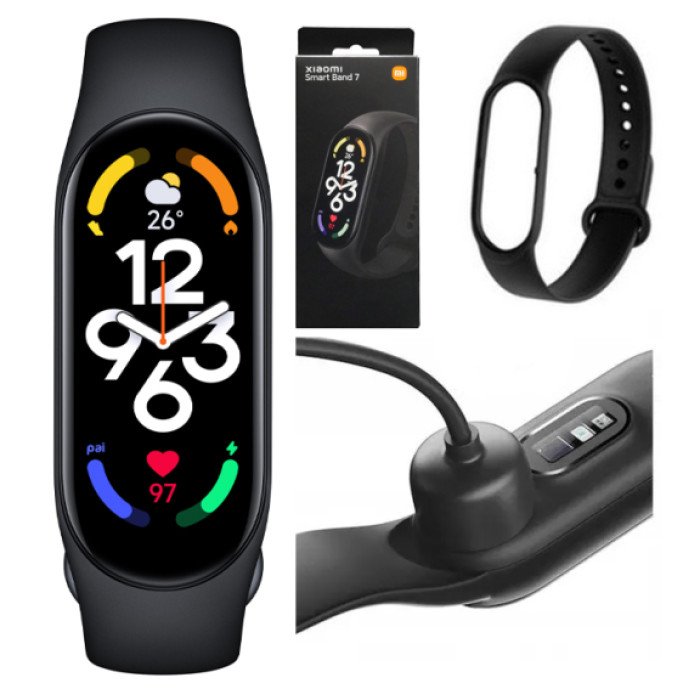 Фітнес браслет FitPro Smart Band M7 (смарт часи, пульсоксиметр, пульс). Колір: чорний