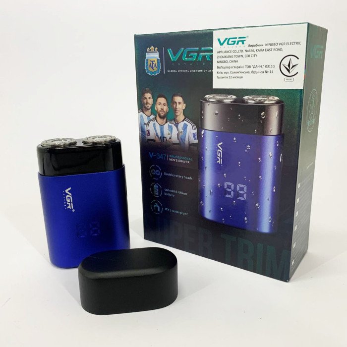 Електробритва VGR V-347. Колір: синій
