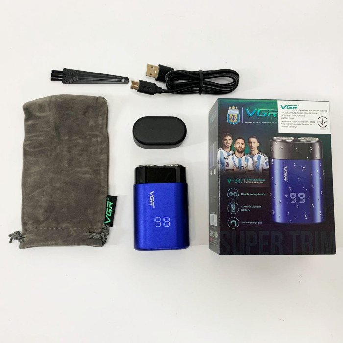 Електробритва VGR V-347. Колір: синій