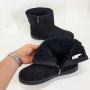 Уггі жіночі утеплені 37р 24см чорні, Жіночі черевики з нейлону, Жіночі бабуші на хутрі