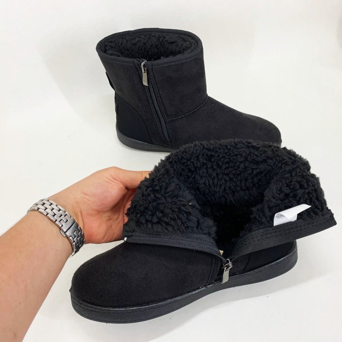Уггі жіночі утеплені 39р 25,5см чорні Жіночі зимові черевики з повсті
