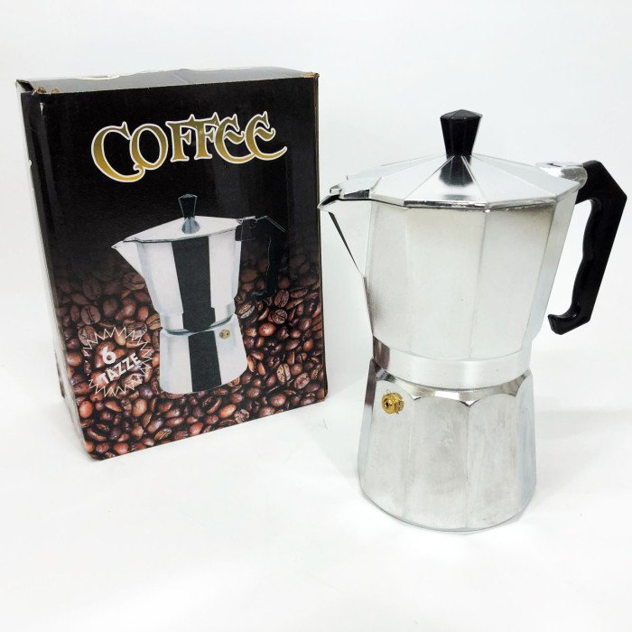 Кавоварка гейзерна з нержавіючої сталі UNIQUE UN-1912 270 мл, Гейзерна кавоварка 3 чашки