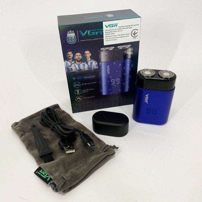 Електробритва VGR V-347. Колір: синій