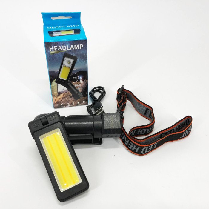 Ліхтар WORKLIGHT 2 в 1 5305-COB(WHITE+YELLOW), Потужний ліхтар для риболовлі, Потужний ліхтар на голову