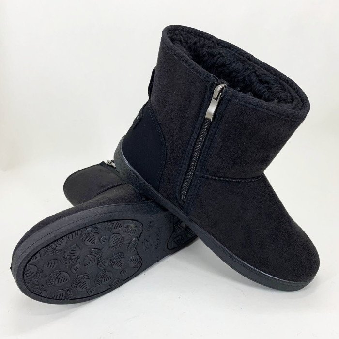Уггі жіночі утеплені 39р 25,5см чорні Жіночі зимові черевики з повсті