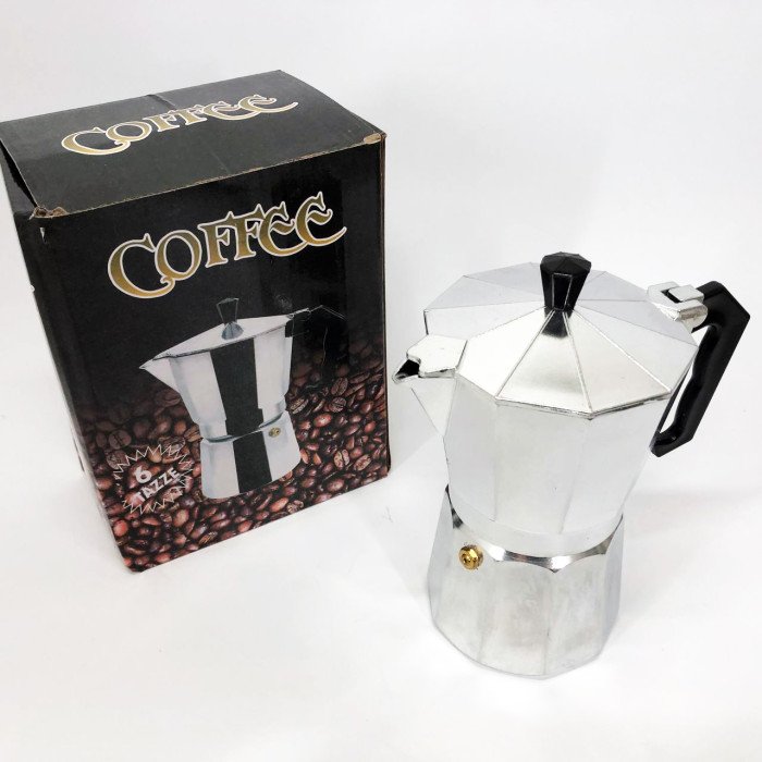 Кавоварка гейзерна з нержавіючої сталі UNIQUE UN-1912 270 мл, Гейзерна кавоварка 3 чашки