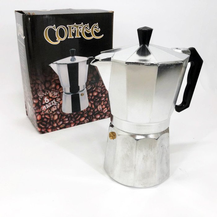 Кавоварка гейзерна з нержавіючої сталі UNIQUE UN-1912 270 мл, Гейзерна кавоварка 3 чашки