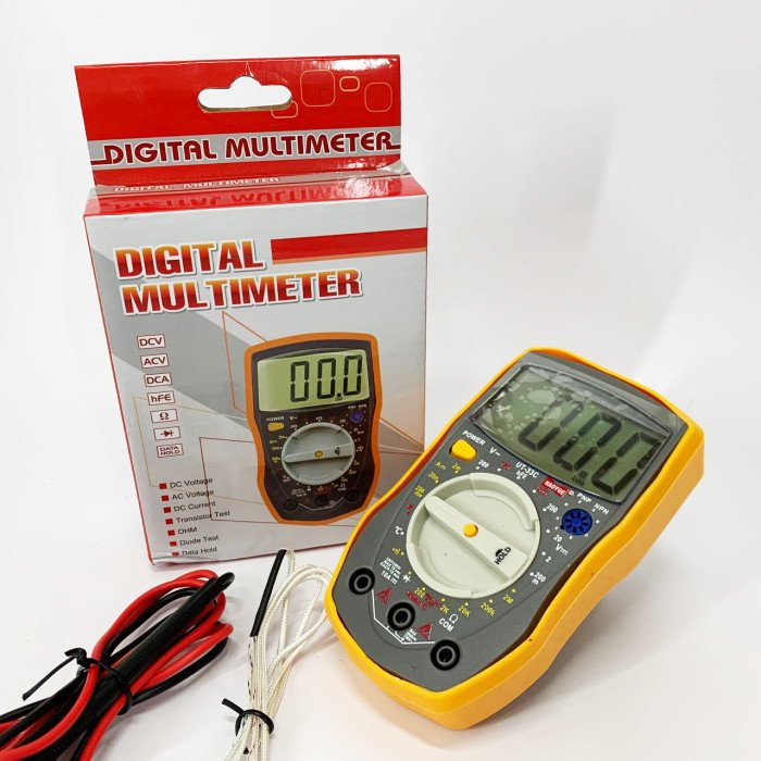 Мультиметр HAOYUE DT-33C Вимірювання: V (AC/DC), A (AC/DC), Ω, hFE, дзвінки. Функції: Data Hold, тест діодів