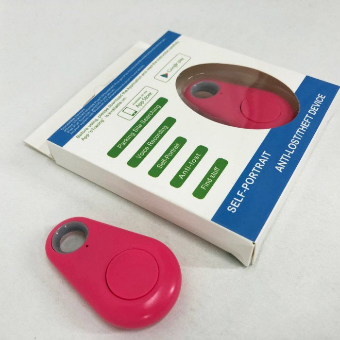 Трекер-брелок Anti Lost, Bluetooth брелок антипотеряшка, Брелок-трекер пошуковий. Колір: рожевий