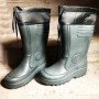 Чоботи чоловічі гумові високі утеплені з підв'язкою зверху 42 розмір (28см), чоловічі чоботи для полювання