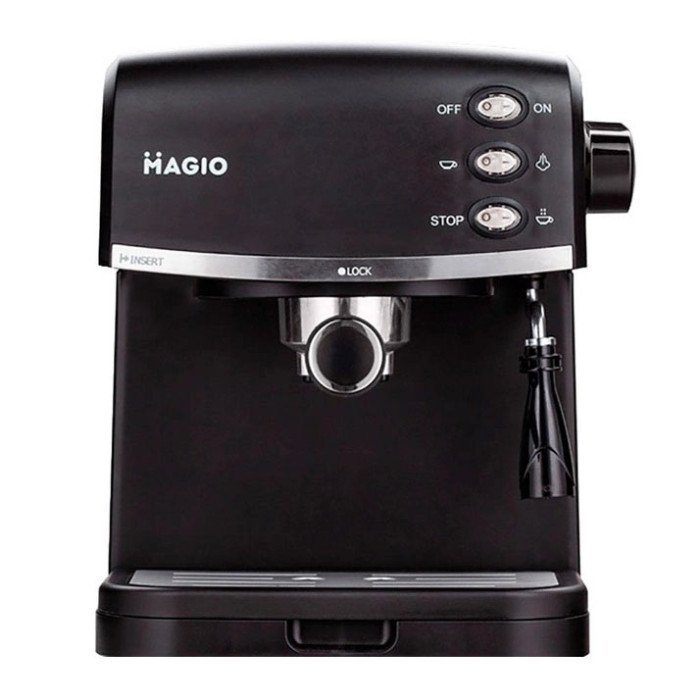 Кавомашина ріжкова для дому з капучинатором Magio MG-963