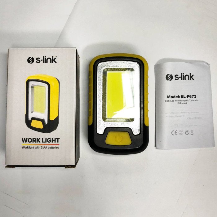 Міні-прожектор S-link SL-F673 (працює на батарейках) з магнітом, світлодіодний ліхтар для кемпінгу