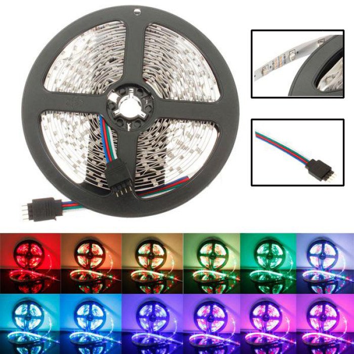 Світлодіодна стрічка SMD 5050 RGB LED 5 м IP65 з bluetooth контролем. підключення 220V