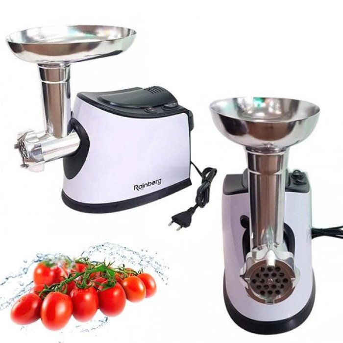 Електром'ясорубка з соковижималкою Rainberg RB-674 3000W, електром'ясорубка для шатківниці, потужна м'ясорубка
