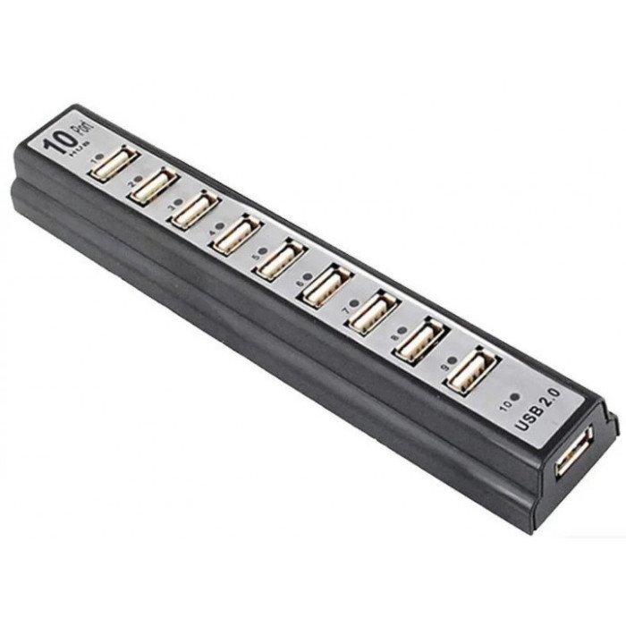Розгалужувач USB HUB на 10 портів з активною зарядкою 220V, Розгалужувач юсб, Хаб для ноутбука