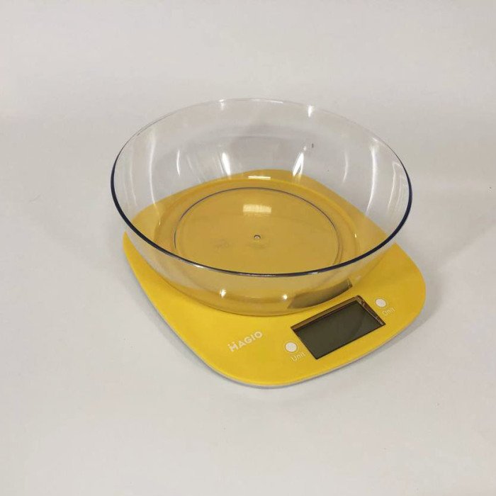 Ваги кухонні MAGIO MG-290, кухонні ваги зі знімною чашею, електронні ваги для продуктів. Колір: жовтий