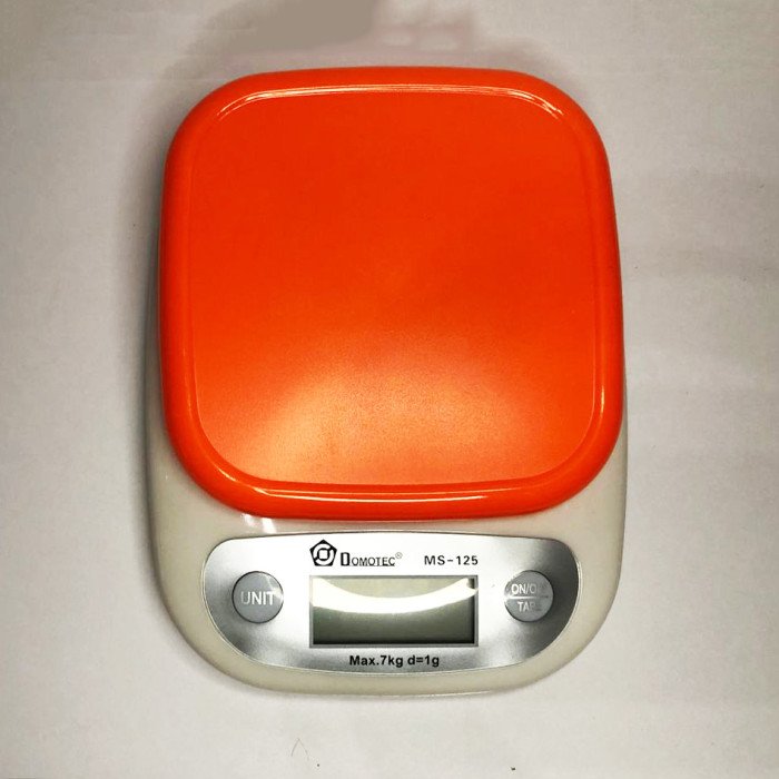 Ваги кухонні DOMOTEC MS-125 Plastic, електронні ваги, електронні ваги. Колір: помаранчевий