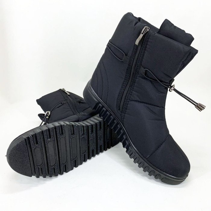 Черевики жіночі утеплені чорні 39р 25,5см Жіночі сноубутси дутики
